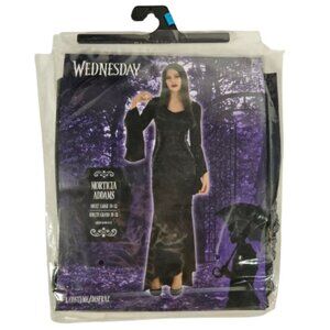 Wednesday Morticia Addams Costume Dress Women's Size Large 10-12 Halloween Goth